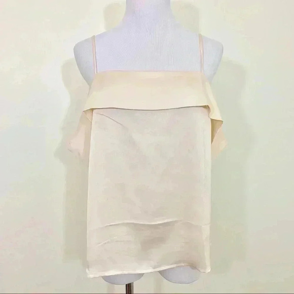 Forever 21 silk gold off the shoulder top - Picture 1 of 7